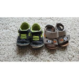 Stride Rite Shoes Toddler 2-Pair Bundle: Sneakers and Wonder Nation Sandal 3.5/4